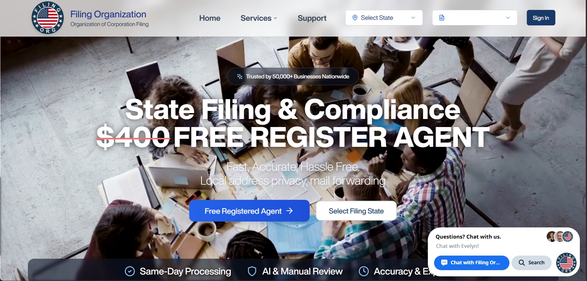 U.S. Business Filing Automation Platform
