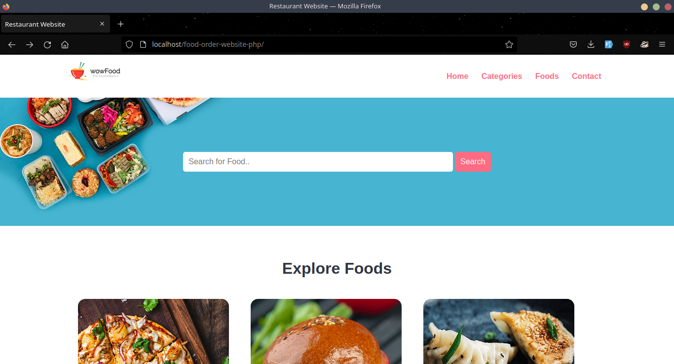 Food Order Website